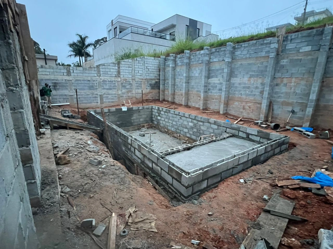 Obra realizada com blocos One Blocos Max